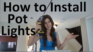 How to install Pot Lights in Ceiling  Recessed Lighting Can Lights [upl. by Anawad]