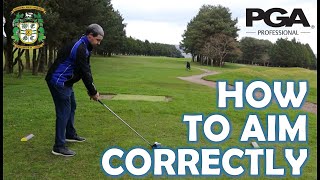 The SIMPLE Secret to aiming the club correctly EVERYTIME for straighter shots [upl. by Drofwarc126]