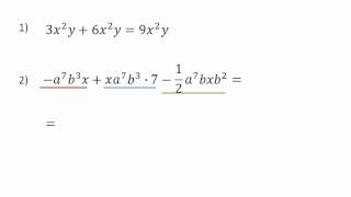 Wyrażenia algebraiczne  sumy algebraiczne [upl. by Tuckie]