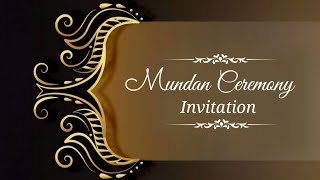 Mundan Ceremony Invitation Kaise Bnaye  Mundan Invitation Video  Mundan ceremony Background video [upl. by Nnylylloh]