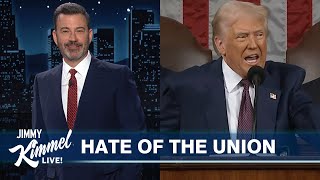 Jimmy Kimmel Reacts to Donald Trump’s Address to Congress [upl. by Adonis]