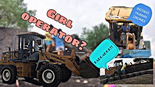 Driving Payloader Tutorial with a 13 years old GIRL  Bernales Sisters VLOG 05 [upl. by Bertold]