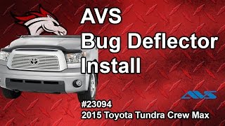 AVS Bug Deflector Shield Install 15 Toyota Tundra Crew Max [upl. by Haduhey]