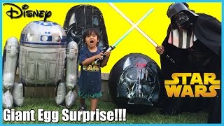 GIANT EGG SURPRISE OPENING Disney Toys Star Wars [upl. by Evvy]