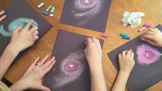 How to Draw a Spiral Galaxy with Chalk Pastels [upl. by Johanan]