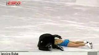 Jessica Dube gets hit by ice skate [upl. by Wiley]