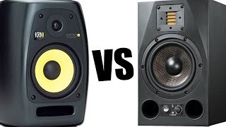 Adam A7X vs KRK VXT8 тест звука обзор студийных мониторов отзывы [upl. by Anhavas]