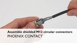 How to assemble a shielded M12 Pushin fieldwired connector [upl. by Eliza]