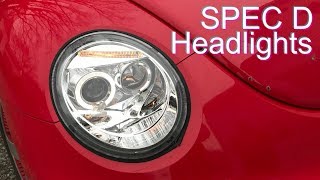 Installing SPEC D Headlights In The 18t Beetle [upl. by Annauqaj790]