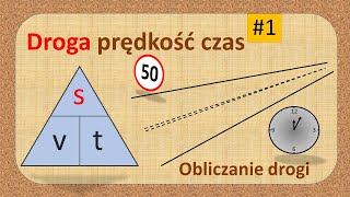 Obliczanie drogi 1  droga prędkość czas [upl. by Giustina165]