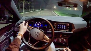 2023 Volkswagen Jetta Sport 6MT  POV Night Drive Binaural Audio [upl. by Royall]