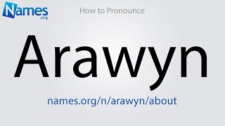 How to Pronounce Arawyn [upl. by Assirec934]