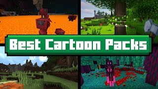 Cartoon Texture Packs • Top 5 Best Cartoon Resource Packs for Minecraft [upl. by Akerahs298]