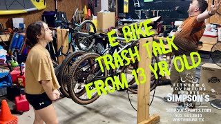 E Bike Trash Talk From A 13 Year Old [upl. by Radie38]