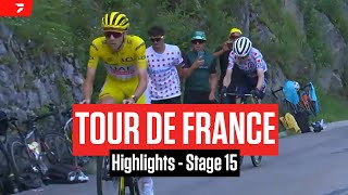 Tour de France 2024 Stage 15 Highlights [upl. by Clim245]