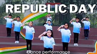 Republic Day Dance Performance  Patriotic Songs Dance Performance  26 January Dance [upl. by Nosnehpets]