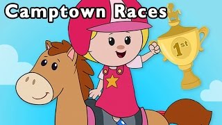 Camptown Races  More  Fast Horse Race Song  Mother Goose Club Phonics Songs [upl. by Aliakam]