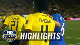 Brazil vs Ecuador  2016 Copa America Highlights [upl. by Ytsirk]