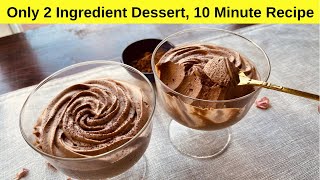 Only 2 Ingredient Chocolate Mousse Recipe  10 Minute Chocolate Dessert Recipe HUMA IN THE KITCHEN [upl. by Llehcor]