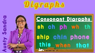 Consonant Digraphs  sh ch th ph wh  Two letters joined together gives one sound  Phonics [upl. by Higley]