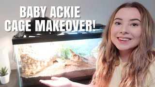 Ackie Monitor Cage Makeover  Quarantine Cage Upgrade [upl. by Mecke]