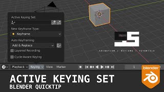 Blender quick tip Active Keying Set [upl. by Chelsae]