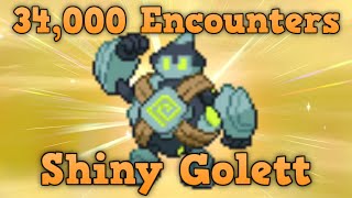 Shiny Golett Encounter At 34k Encounters  PokeMMO [upl. by Iaht169]