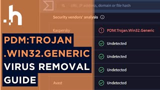 Remove PDMTrojanWin32Generic Virus From Computer Easy Steps [upl. by Murton971]