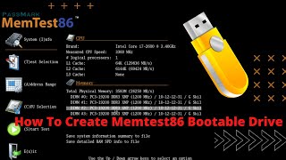 How to create a Memtest86 Bootable USB for Testing PC RAM [upl. by Massey]