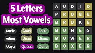 5 Letter Words with Most Vowels [upl. by Eeral]