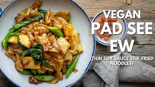 Delicious and flavorful Vegan Pad See Ew with aromatic char [upl. by Ayikan]