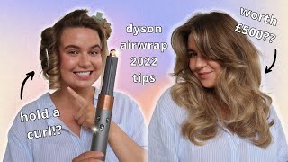 HOW I HACKED THE NEW DYSON AIRWRAP actually hold a curl  2022 TUTORIAL [upl. by Solon]