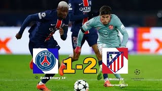 Paris Saint Germain Vs Atletico Madrid 12 Highlights Champions League 2425 [upl. by Efal454]