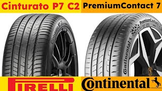 Pirelli Cinturato P7 C2 vs Continental PremiumContact 7 [upl. by Ainot]