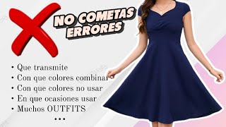 VESTIDO AZUL MARINO ➤ Como combinar y vestir  muchos OUTFITS para mujer [upl. by Sabine]