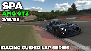 iRacing Spa AMG GT3  Guided Lap  Hot Lap  215188 iGLS [upl. by Baynebridge902]