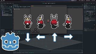 How to Move and Animate a 2D Sprite using AnimationTree in Godot [upl. by Mahda199]