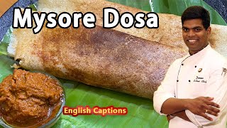 Mysore Dosa Recipe  Indian Breakfast  Hotel Style Dosa at Home  DCDK200  Chef Deenas Kitchen [upl. by Connor593]