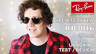 RayBan Clubmaster RB3016 49mm W0365 Golden  Unboxing  Test amp Review 82510 Stars [upl. by Enywad592]