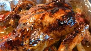 How to make a Honey Bbq Glazed Oven Roasted Chicken [upl. by Nowujalo]