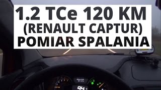 PL Renault Captur 12 TCe EDC 120 KM  pomiar spalania [upl. by Bartolome]