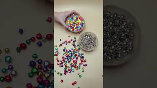 Beads Bells Balls ASMR Video Three Cups asmr satisfying dominomarble [upl. by Yrrah66]