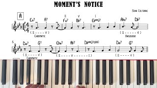 Moments Notice John Coltrane Tutorial amp Analysis  The Jazz Pursuit [upl. by Aikaz342]