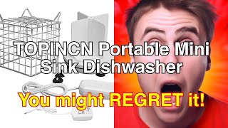 Topincn portable mini sink dishwasher review efficient countertop dishwasher for home kitchen [upl. by Enelie]