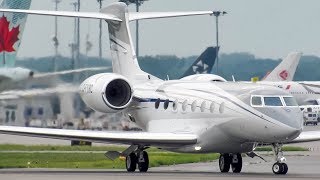 Sunwest Aviation Gulfstream G650ER GLF6 landing amp departing Montreal YULCYUL [upl. by Deer]