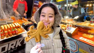 Eating ONLY Korean STREET FOOD with my family [upl. by Janel]