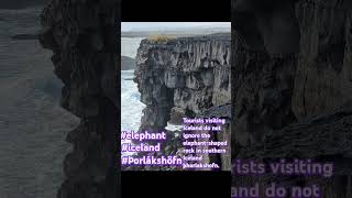 Tourists visiting Iceland do not ignore the elephantshaped rock in southern Iceland iceland video [upl. by Aralomo]