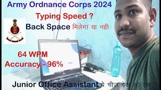 Army Ordnance Corps JOAClerk Typing Test पास कैसे होगा AOC Bharti 2024AOC Recruitment 2024 [upl. by Ardnuasac]