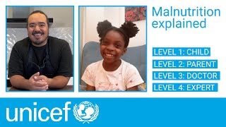 Malnutrition Explained on 4 Levels  UNICEF [upl. by Fesoy984]