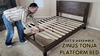 Zinus Tonja Platform Bed Unboxing and Assembly Is It Worth It [upl. by Whitnell]